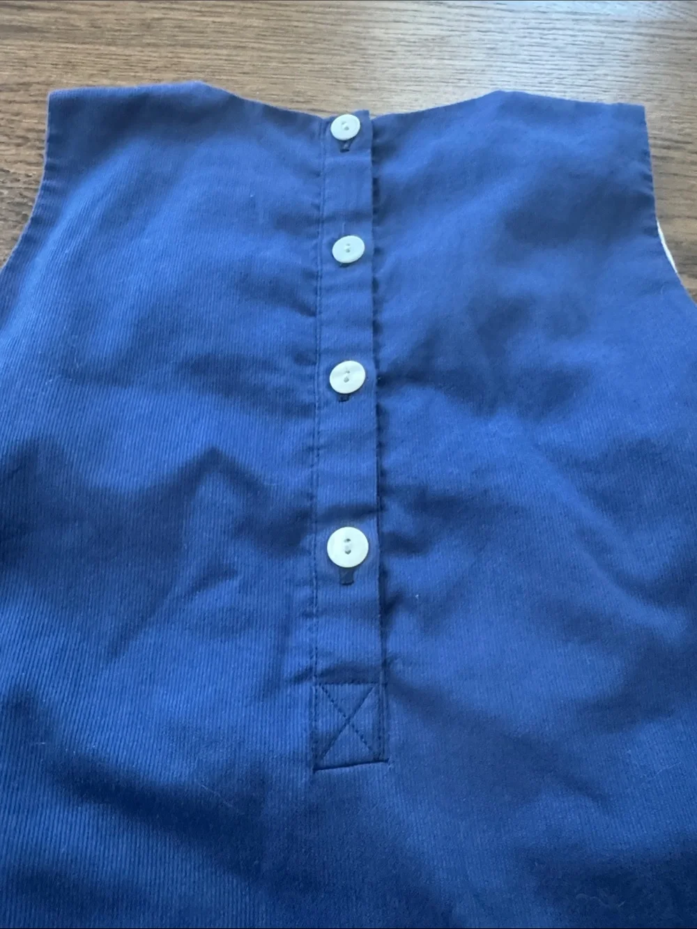 Eliza James Apple Appliqué A-line Corduroy Jumper